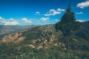 Longwa Village in Nagaland (the left side is India and the right is Myanmar)